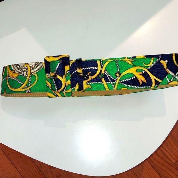 Vintage Adrianna Papell Silk Green Abstract Print Midi Dress Sz 4 - Picture 6 of 6